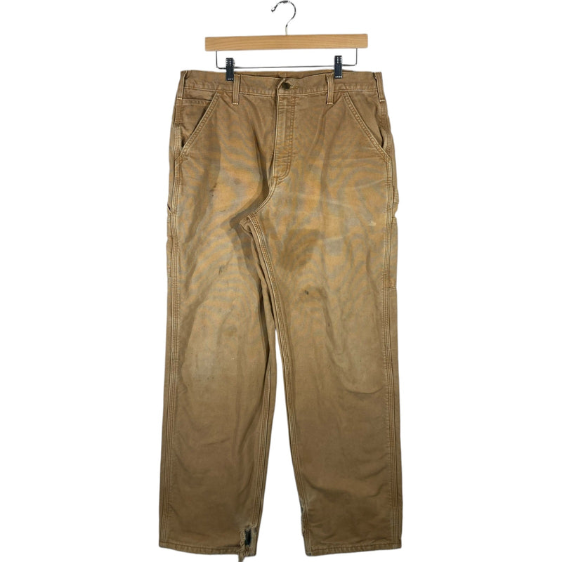 Vintage Carhartt Flannel Lined Carpenter Pants Men's 35x32
