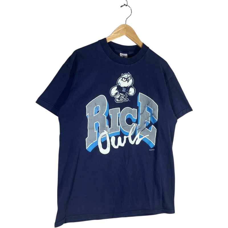 Vintage Rice University Owl Chest Spellout Tee