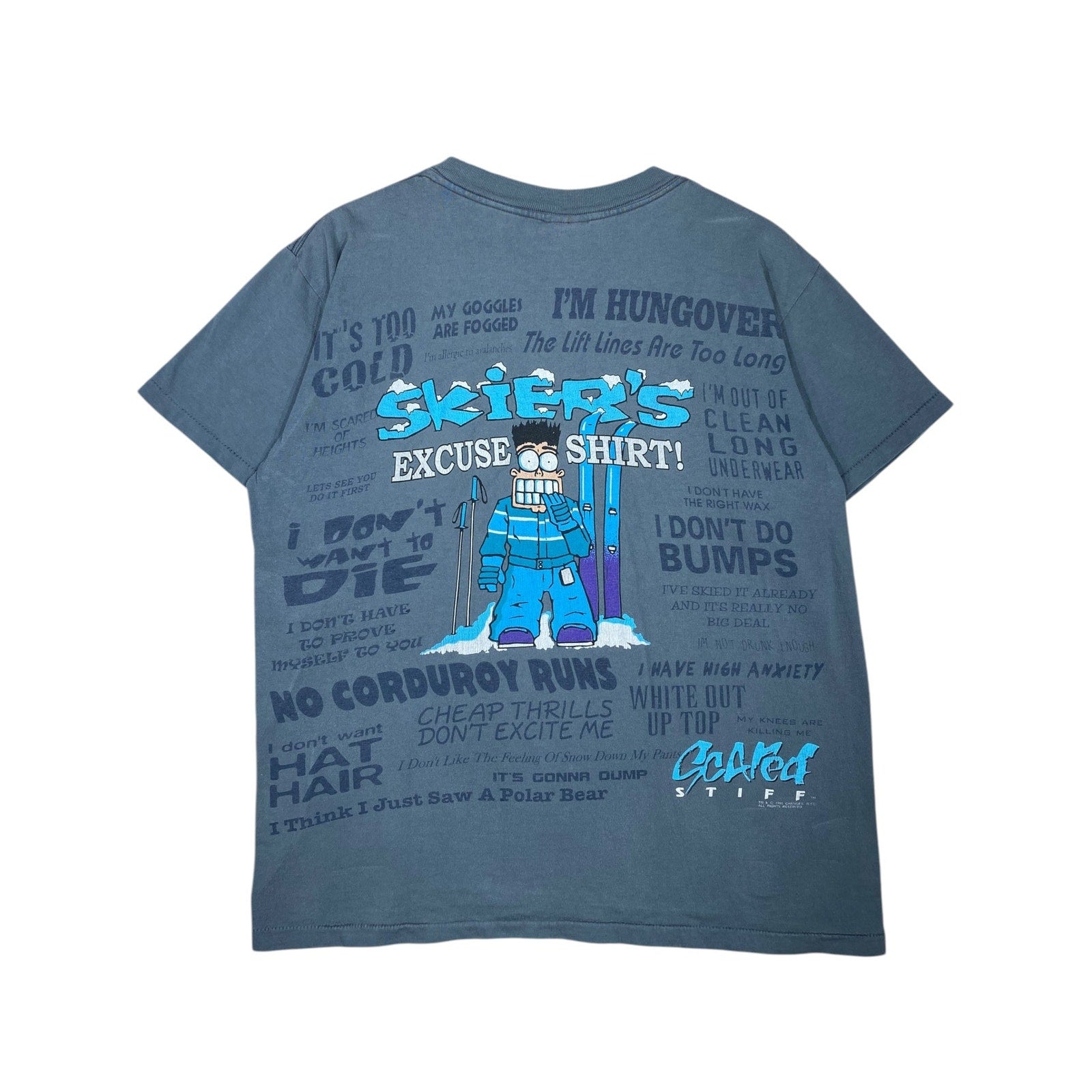 Vintage Scared Stiff Skier’s Excuse Graphic T-Shirt