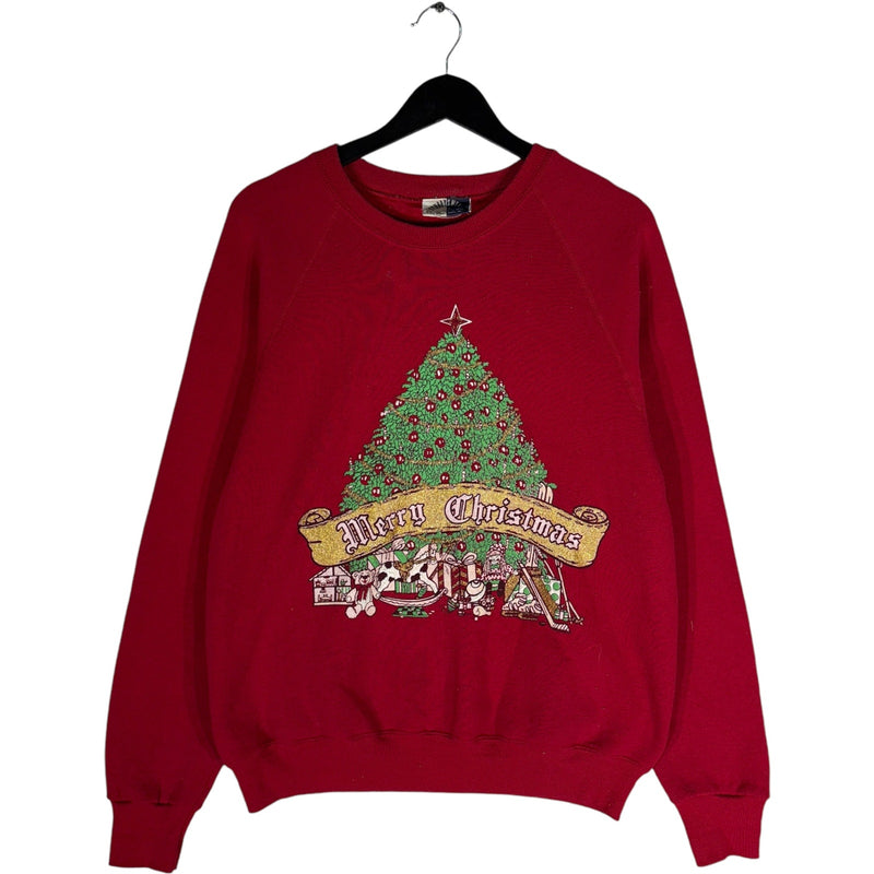 Vintage "Merry Christmas" Christmas Tree Crewneck 90s