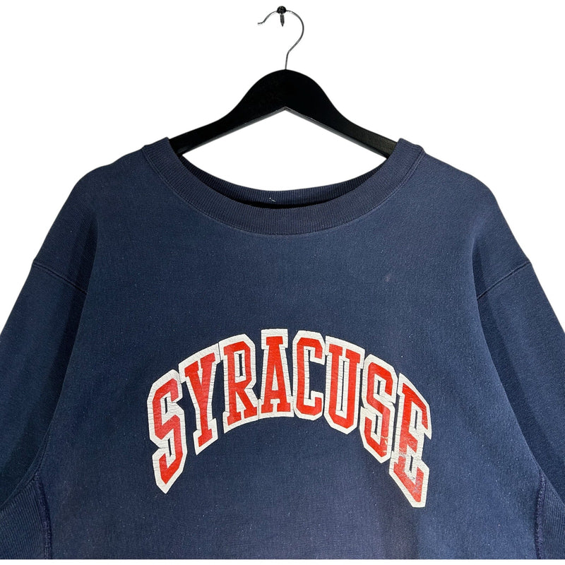 Vintage Reverse Weave Syracuse University Spellout Crewneck