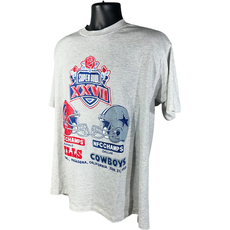 Vintage Buffalo Bills Vs Dallas Cowboys Super Bowl 27 NFL Tee 1993