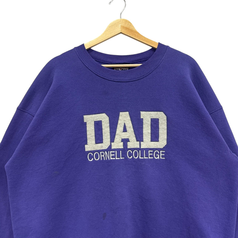 Vintage Cornell College Dad Embroidered Crewneck