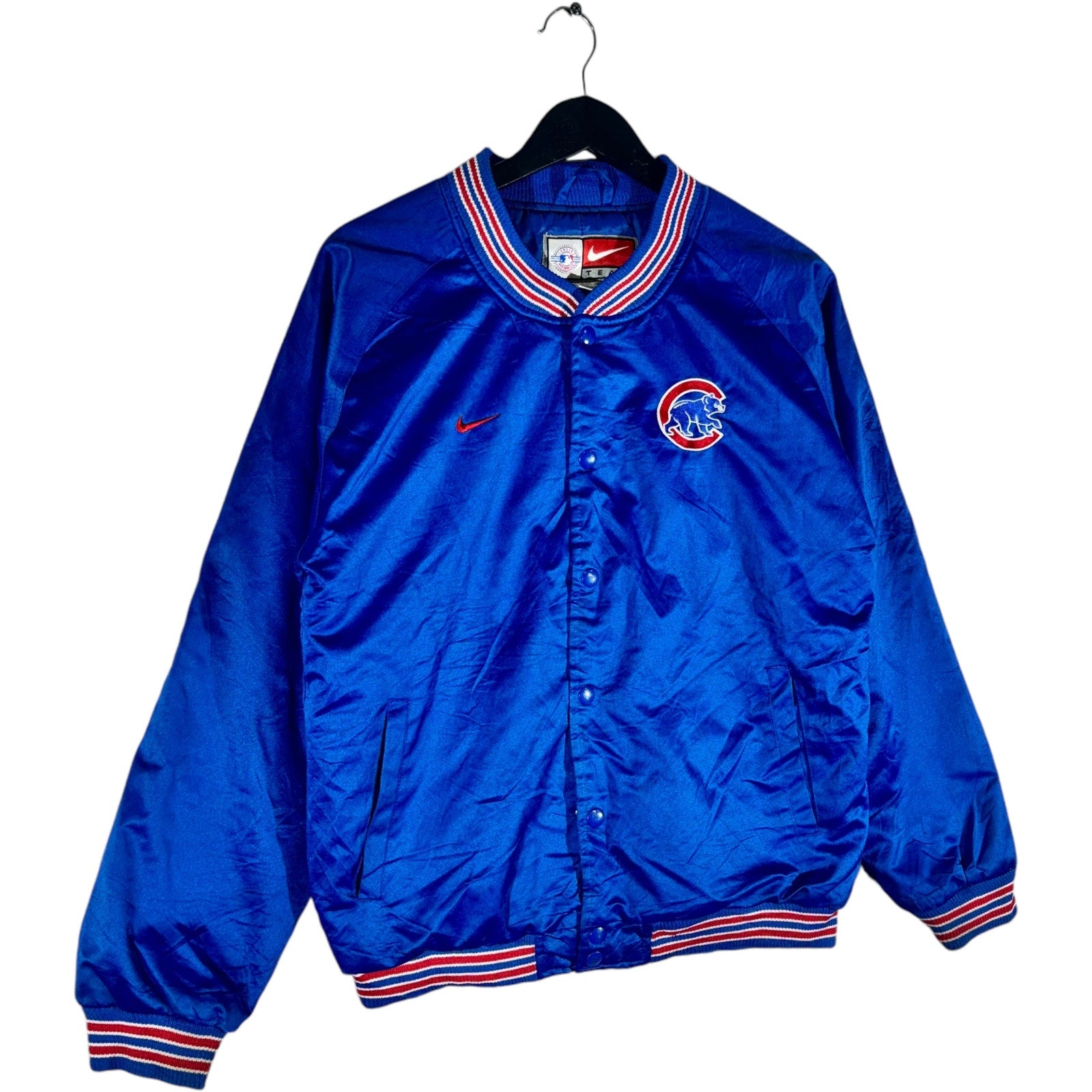 Vintage Nike Chicago Cubs MLB Satin Bomber Jacket