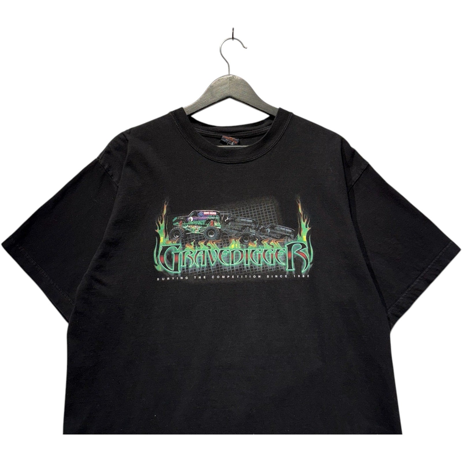 Vintage Gravedigger Monster Truck Double Sided Racing Tee