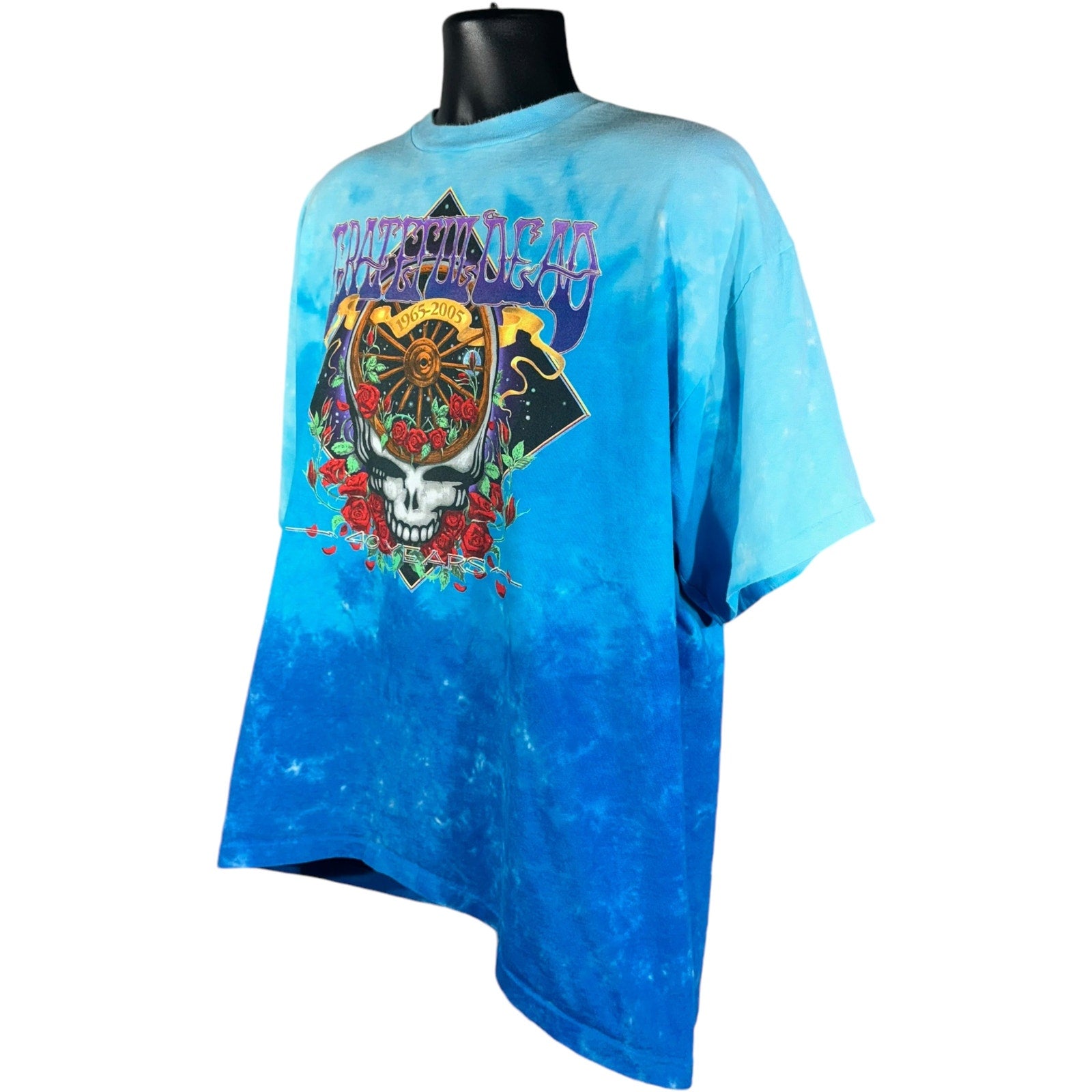 Vintage Liquid Blue Grateful Dead 40 Years Dip-Dyed Band Tee