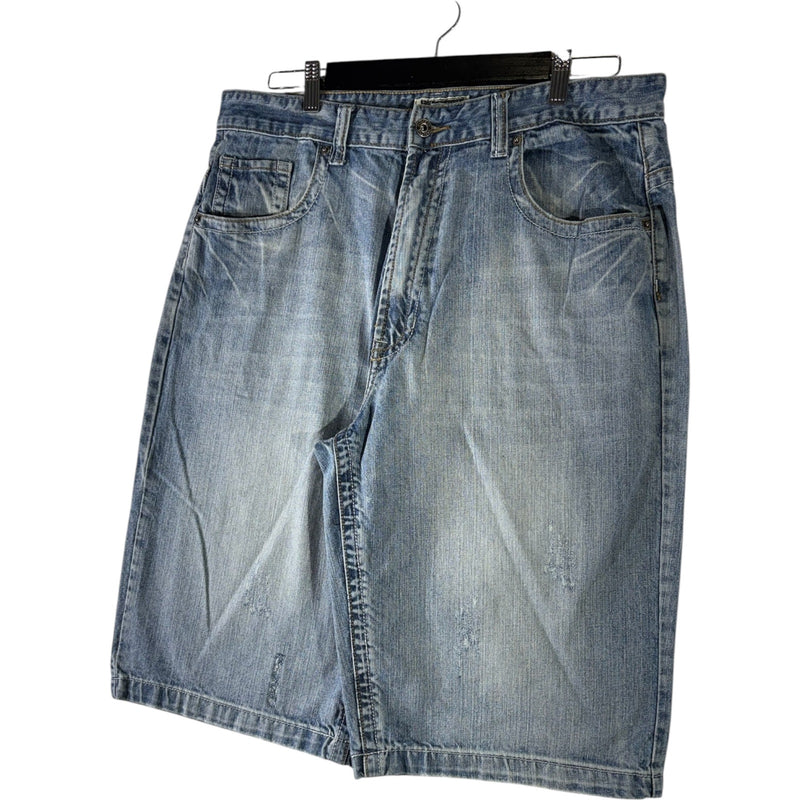 Vintage Route 66 Wide Leg Denim Shorts 36