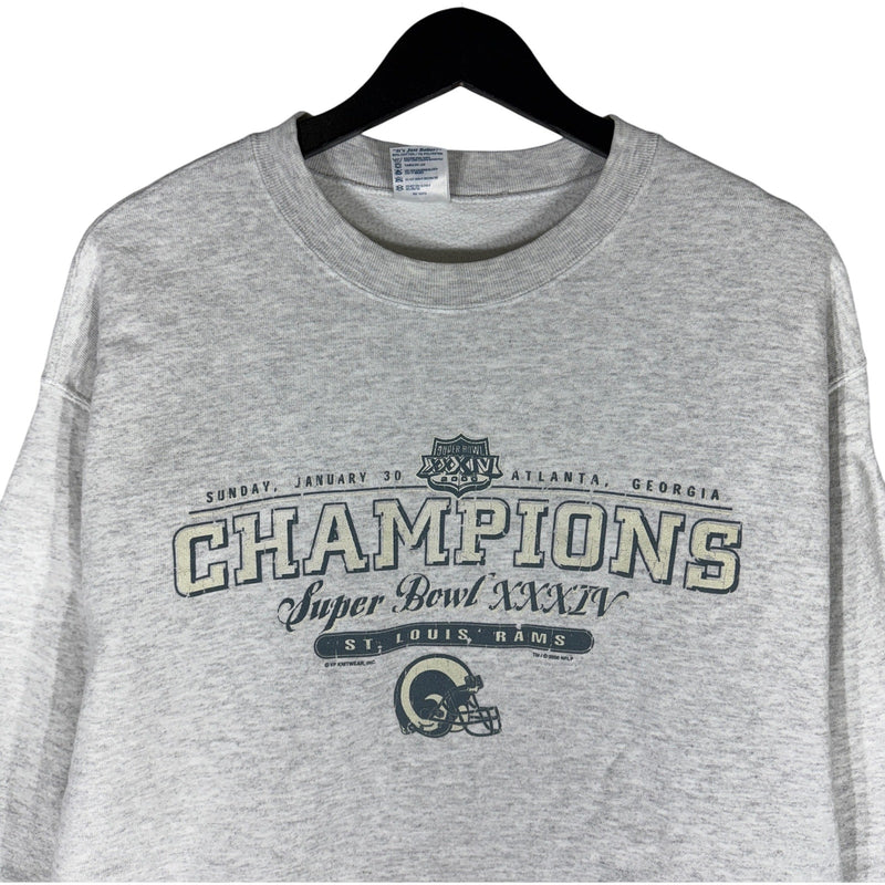 Vintage St. Louis Rams Super Bowl 34 Champions Crewneck