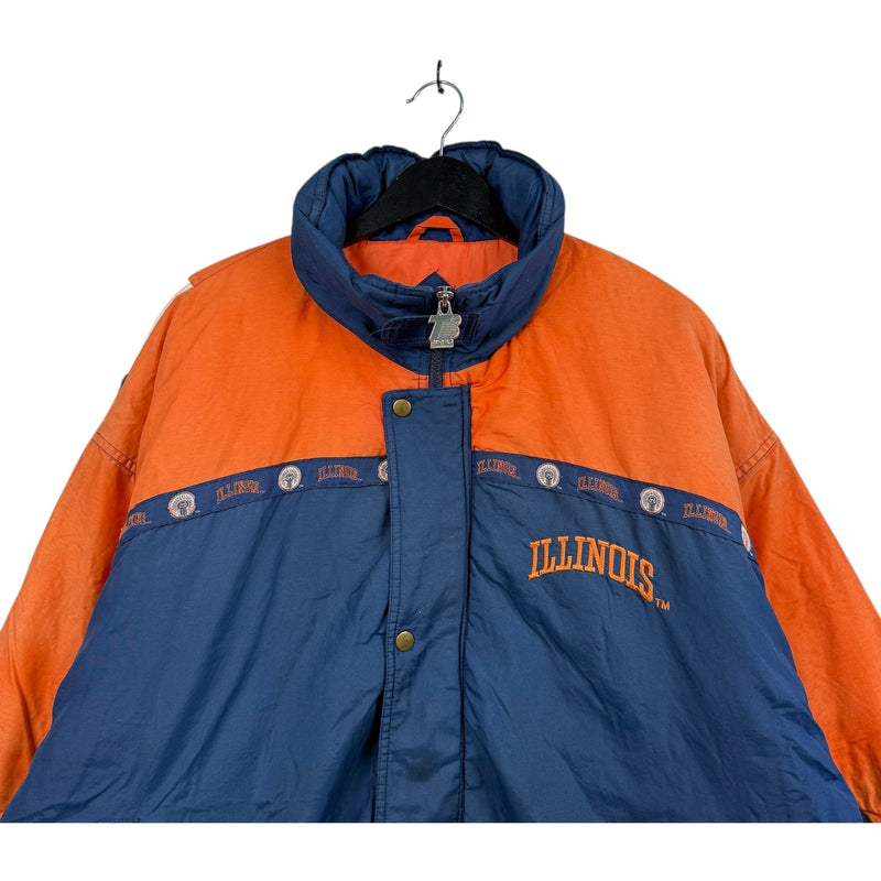 Vintage University Of Illinois Spellout Full Zip Jacket