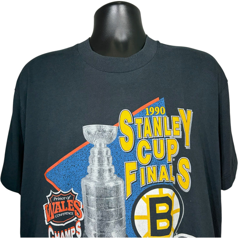 Vintage Boston Bruins Stanley Cup Finals NHL Tee 1990