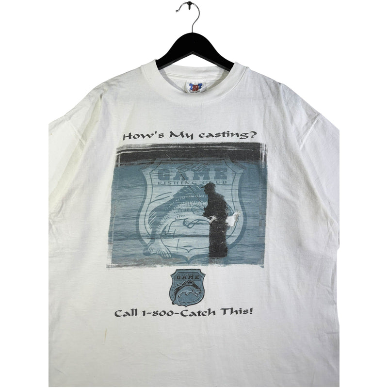 Vintage "How's My Casting?" Fishing T-Shirt