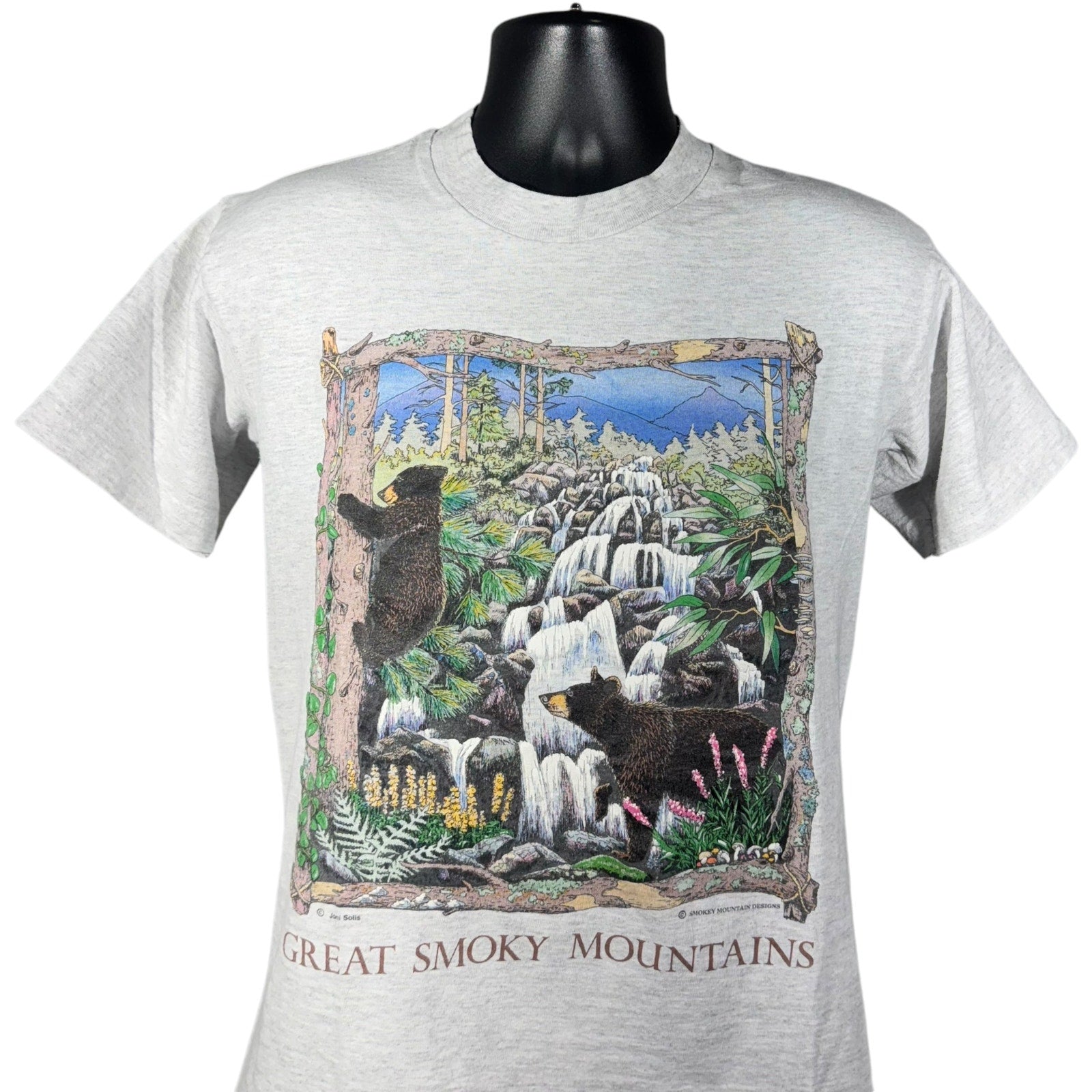 Vintage Great Smoky Mountains Wildlife Souvenir Tee 90s