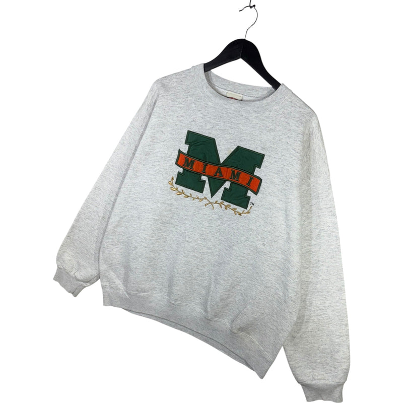 Vintage University of Miami Logo Crewneck XL