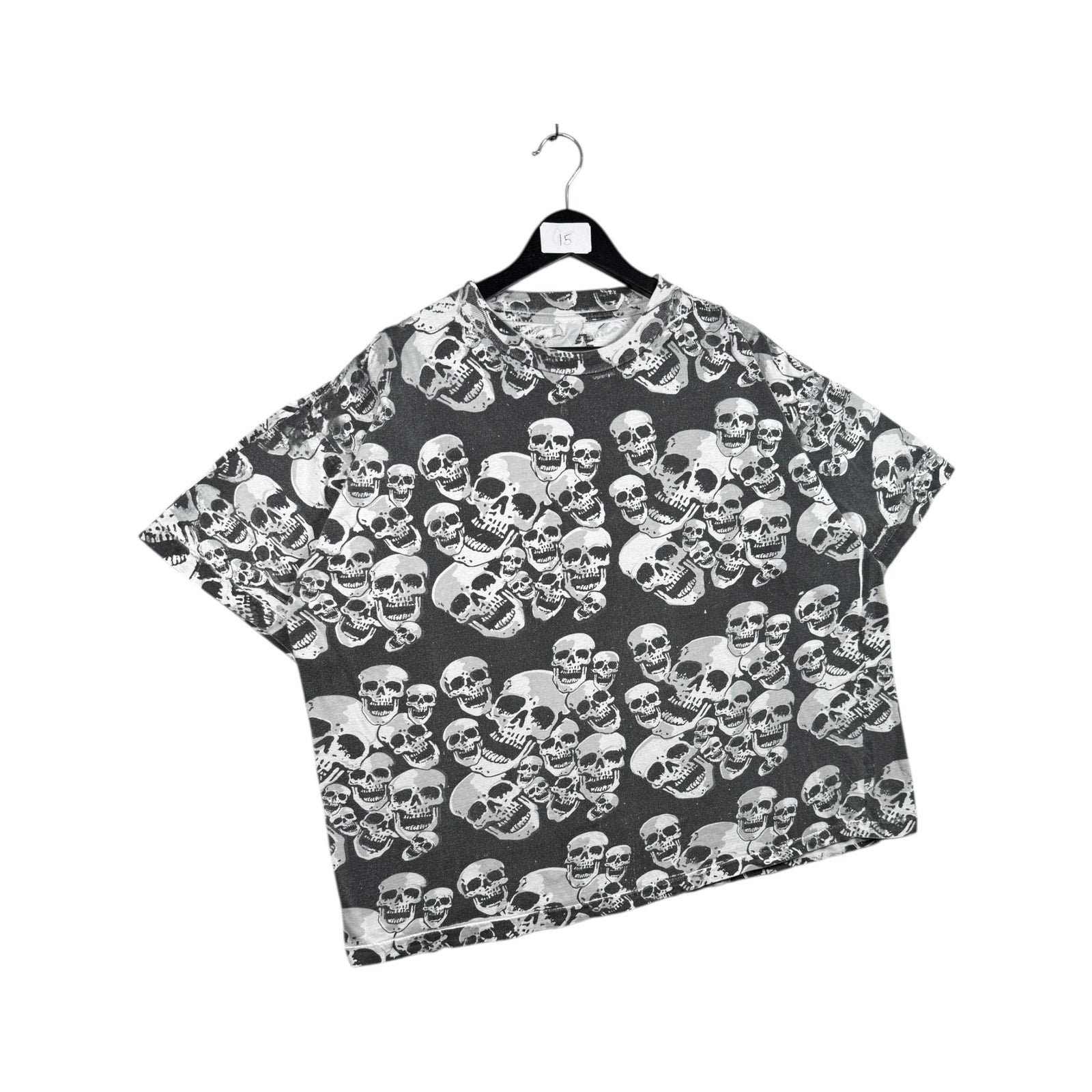 Vintage All Over Skull Print T-Shirt
