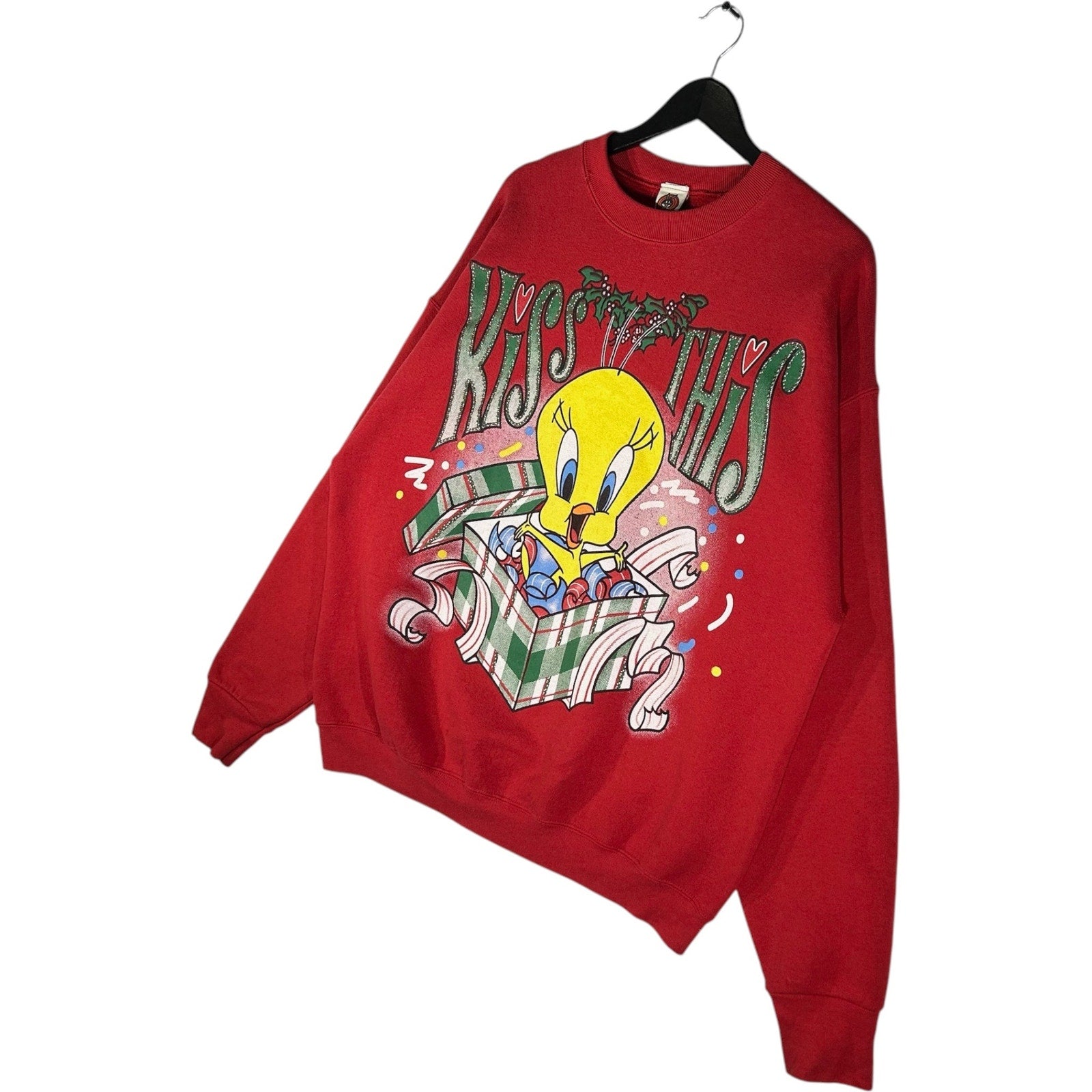 Vintage Looney Tunes Tweety Bird Holiday Present Crewneck