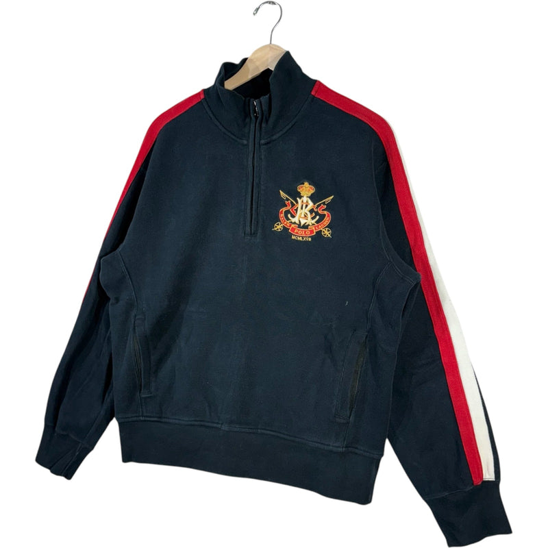 Vintage Polo Ralph Lauren Crest Embroidered 1/4 Zip Sweatshirt