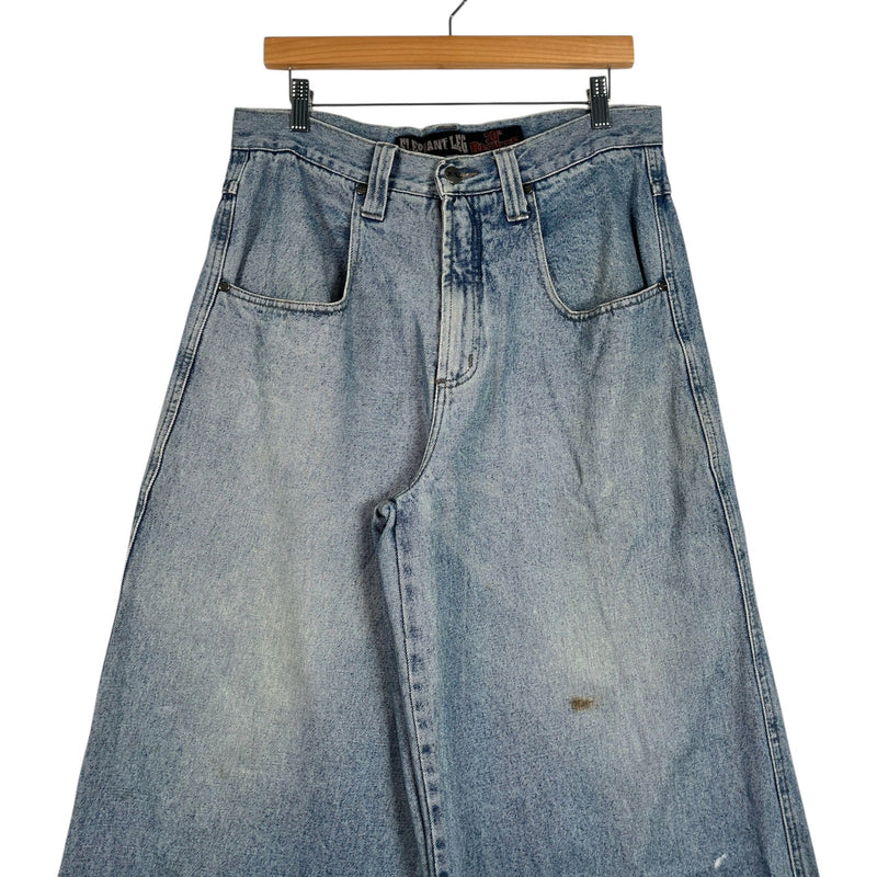 Vintage Elephant Leg Baggy Wide Leg Denim Jeans 32 x 27