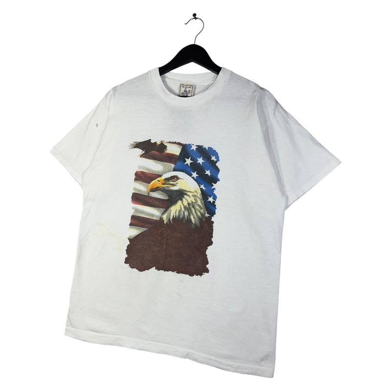 Vintage Alore Flag Of America Eagle T-Shirt