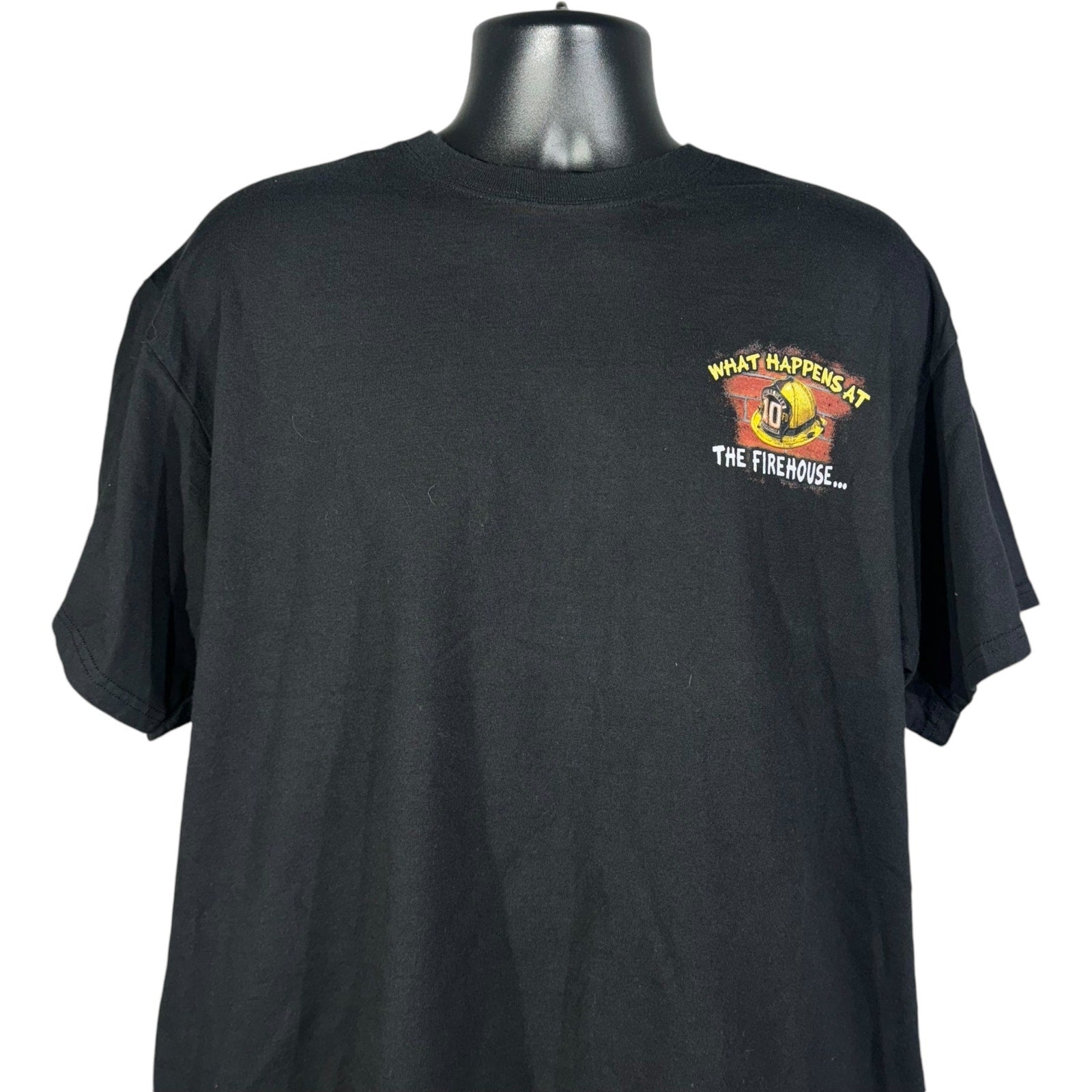 Vintage "What Happens At The Firehouse..." Humor Tee