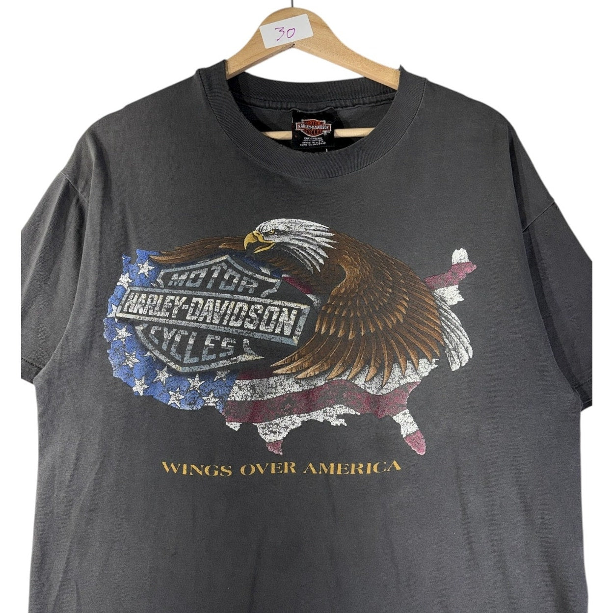 Vintage Harley Davidson Lake Shore Eagle Graphic T-Shirt