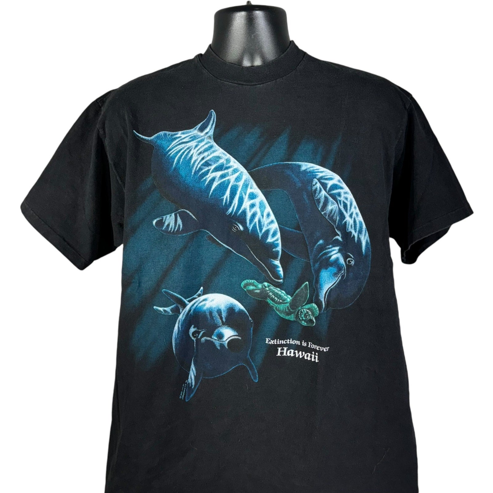 Vintage "Extinction Is Forever" Hawaii Dolphins Tee 90s