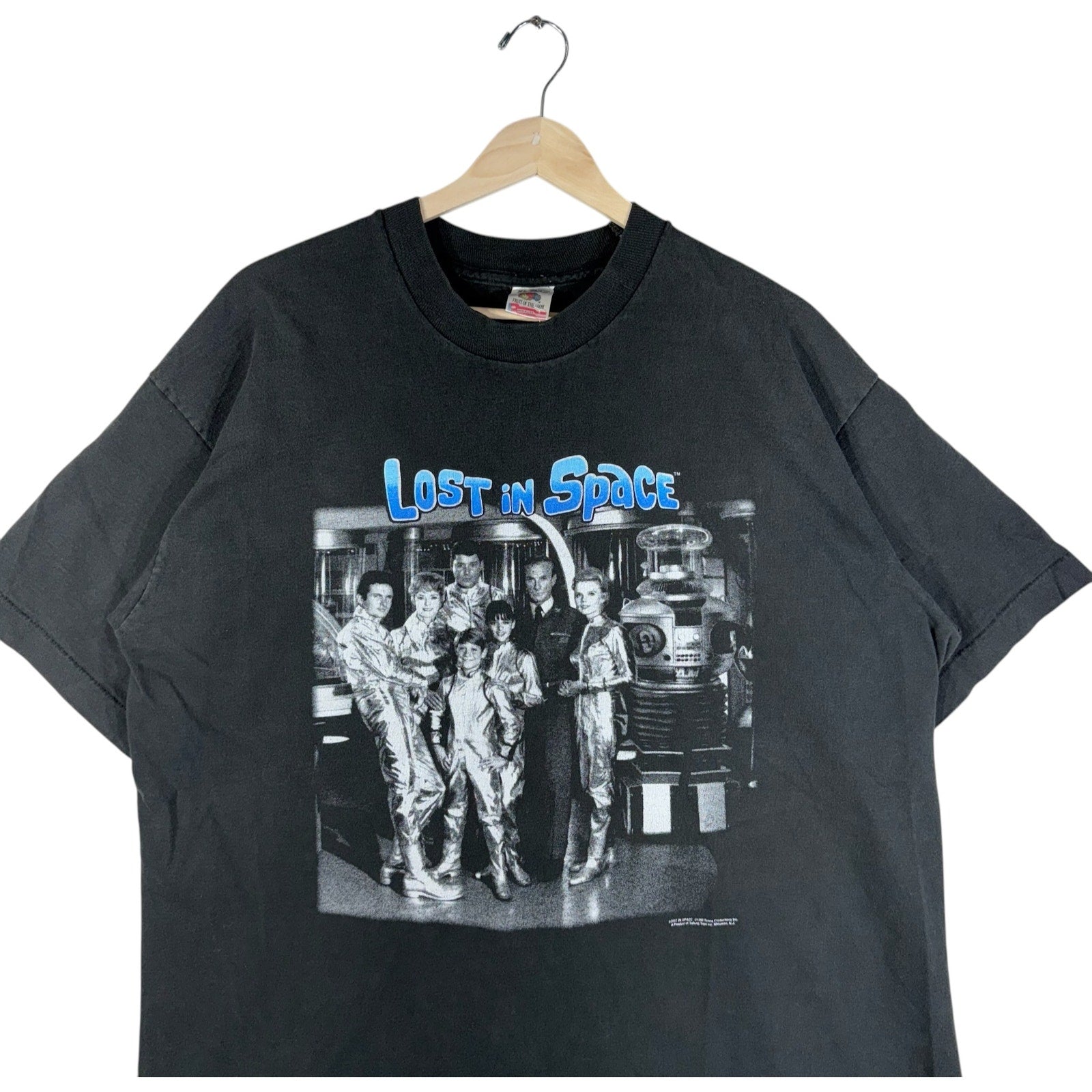 Vintage Lost In Space Cast Photo Spellout Tee
