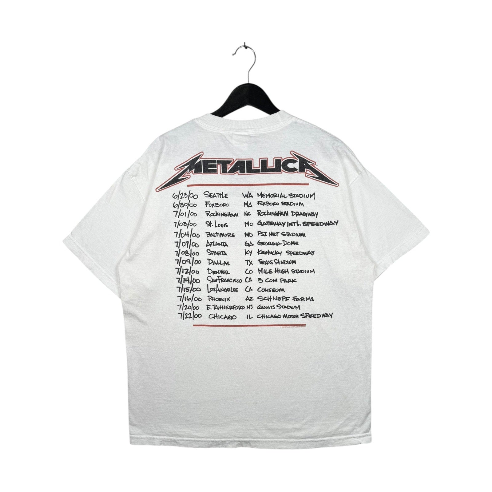 Vintage Metallica U.S. Tour Concert T-Shirt