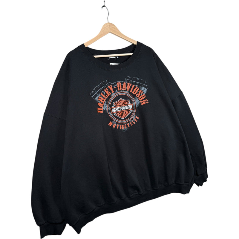 Vintage Harley Davidson V-Twin Engine Graphic Crewneck