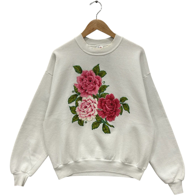 Vintage Jerzees Flowers Nature Crewneck 90s