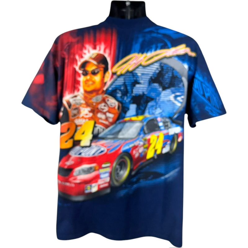 Vintage NASCAR Jeff Gordan AOP Racing Tee