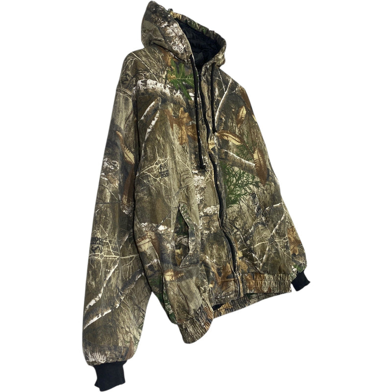 Vintage Real Tree Camouflage Hunting Hoodie Jacket