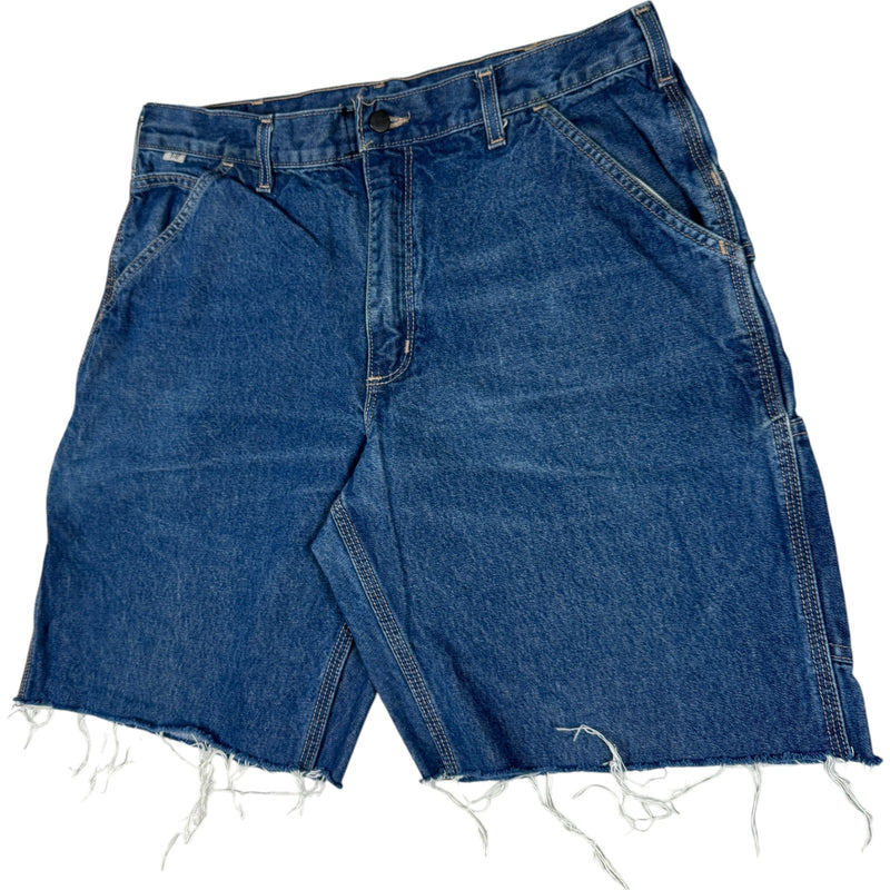 Vintage Carhartt Cut Off Denim Carpenter Shorts 36