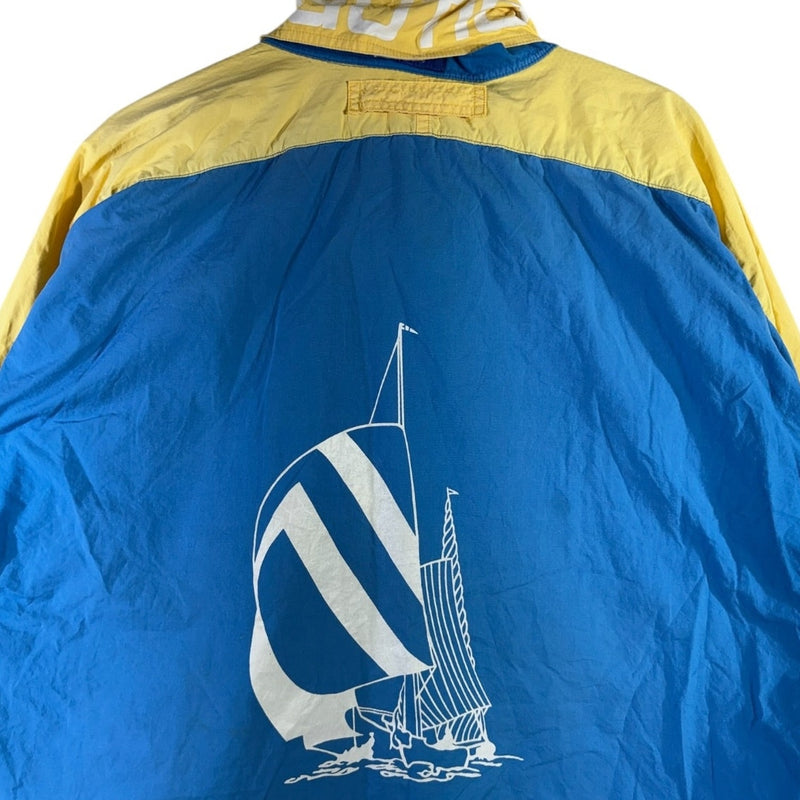 Vintage Nautical Sailing Graphic Full Zip Windbreaker