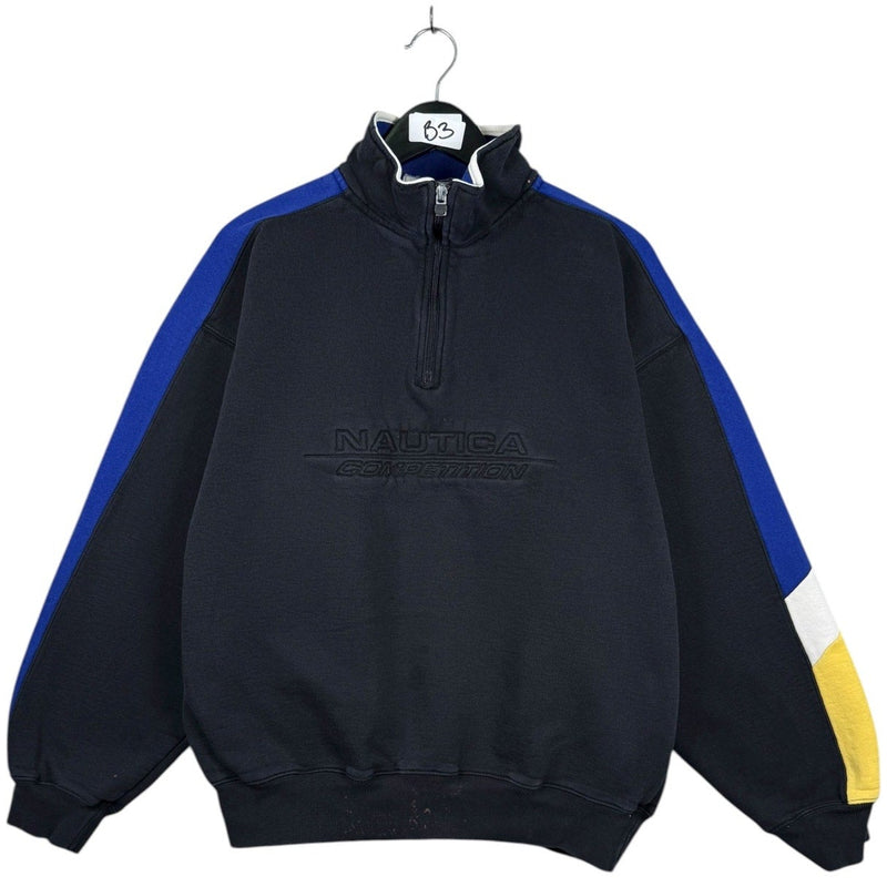 Vintage Nautica Competition Colorblock Quarter Zip Sweatshirt