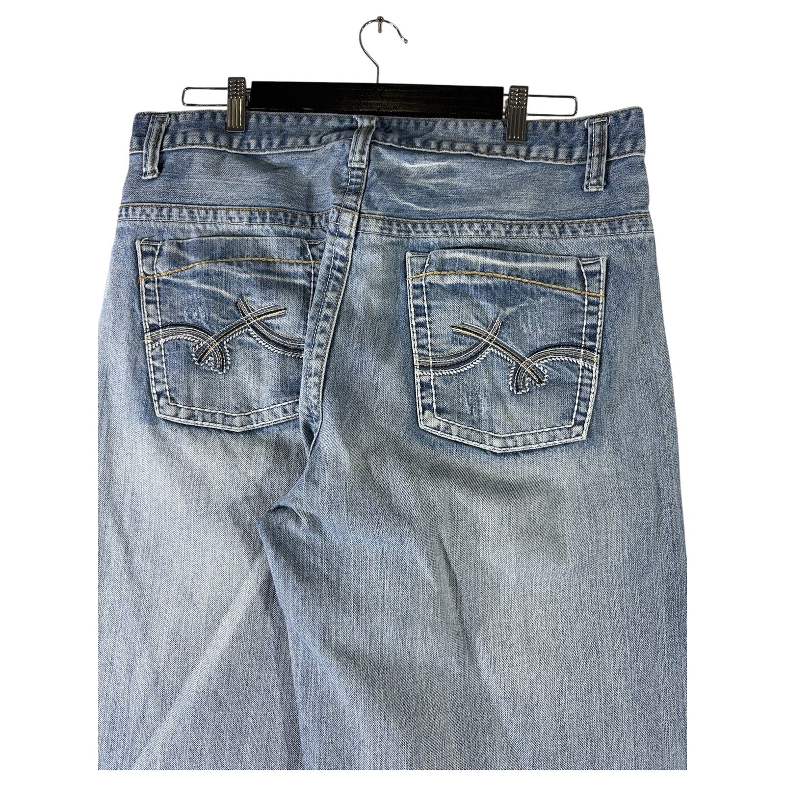 Vintage Route 66 Wide Leg Denim Shorts 36