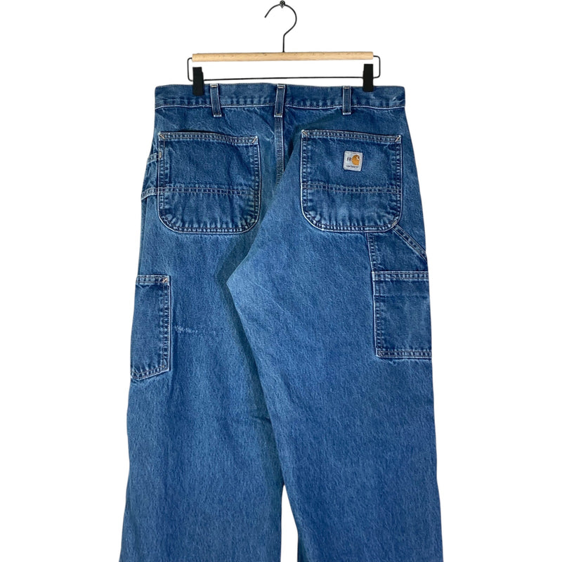 Vintage Carhartt FR Denim Cargo Pants 34x32
