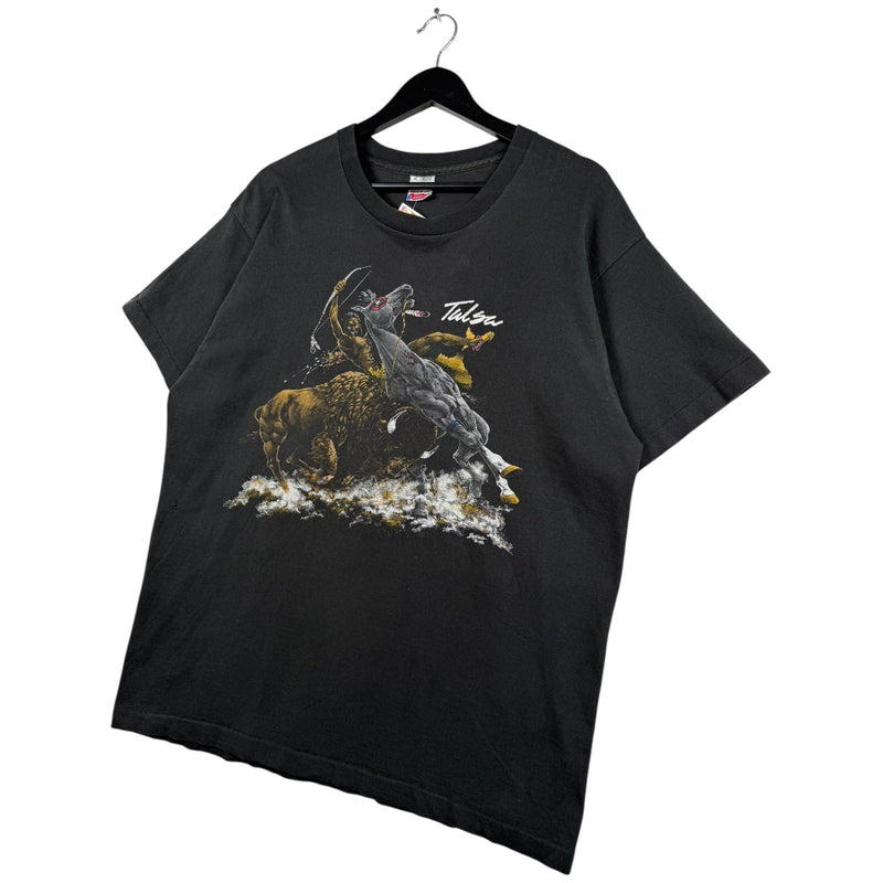 Vintage Native American Buffalo Horse Tulsa Art T-Shirt