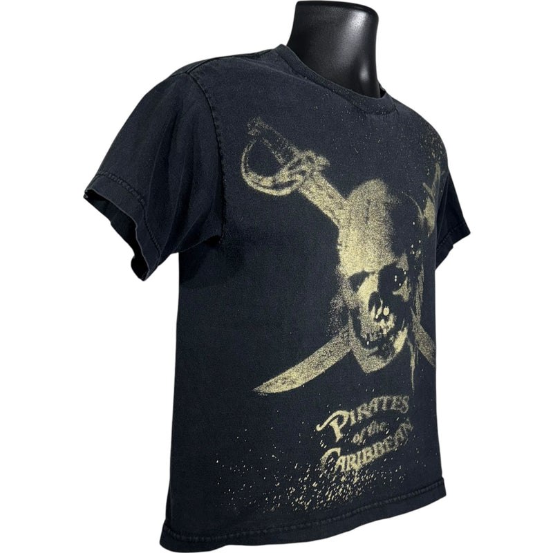 Vintage Disney Pirates Of The Caribbean Bleached Graphic Tee