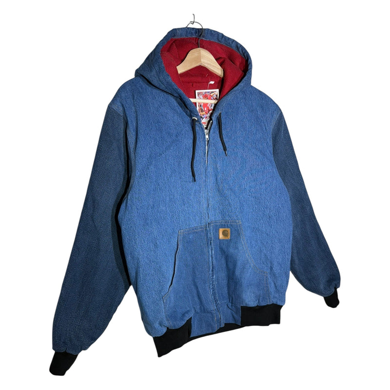 Vintage Carhartt Zip Up Sweater Denim Hoodie