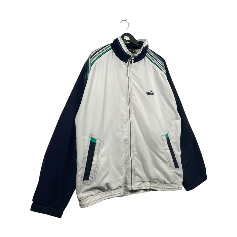 Vintage Puma Retro Striped Colorblock Full Zip Track Jacket