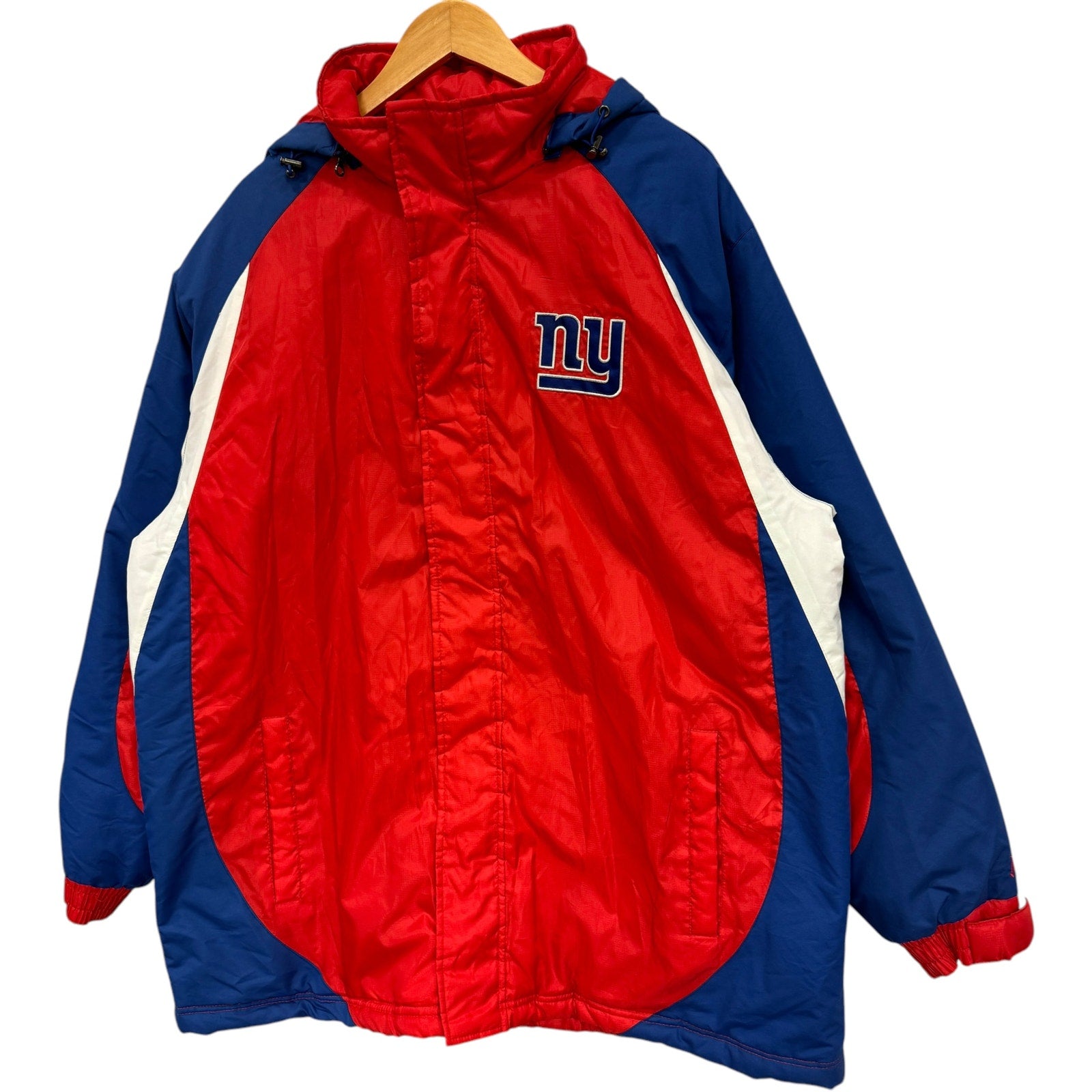 Vintage NY Giants Hooded Logo NFL Puffer Jacket