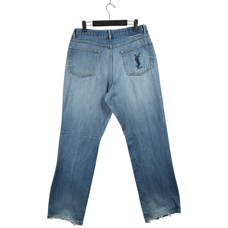 Vintage Yves Saint Laurent YSL Embroidered Denim Jeans 36