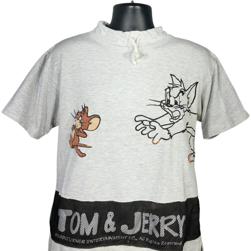 Vintage Tom & Jerry Drawstring Collar Tee 90s