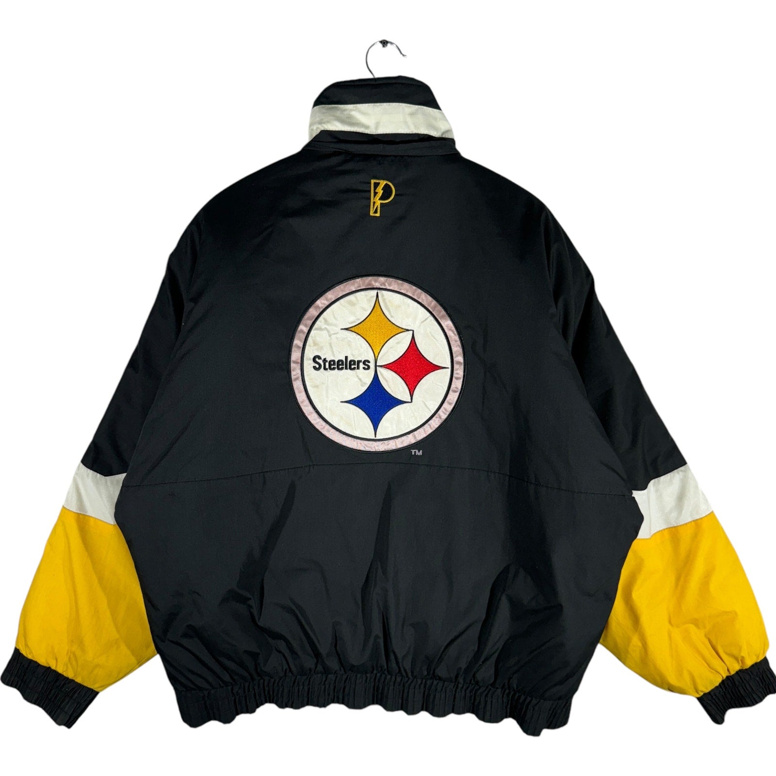 Vintage Pro Player Pittsburgh Steelers NFL Reversible Puffer Jacket