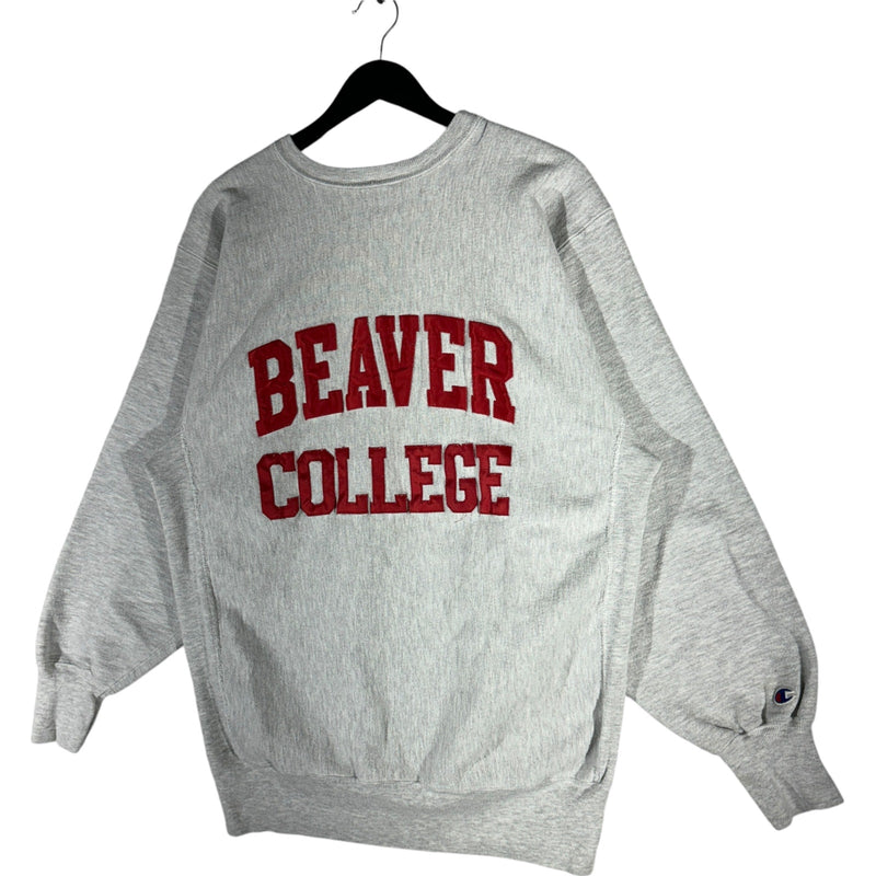 Vintage Champion Reverse Weave Beaver College Crewneck