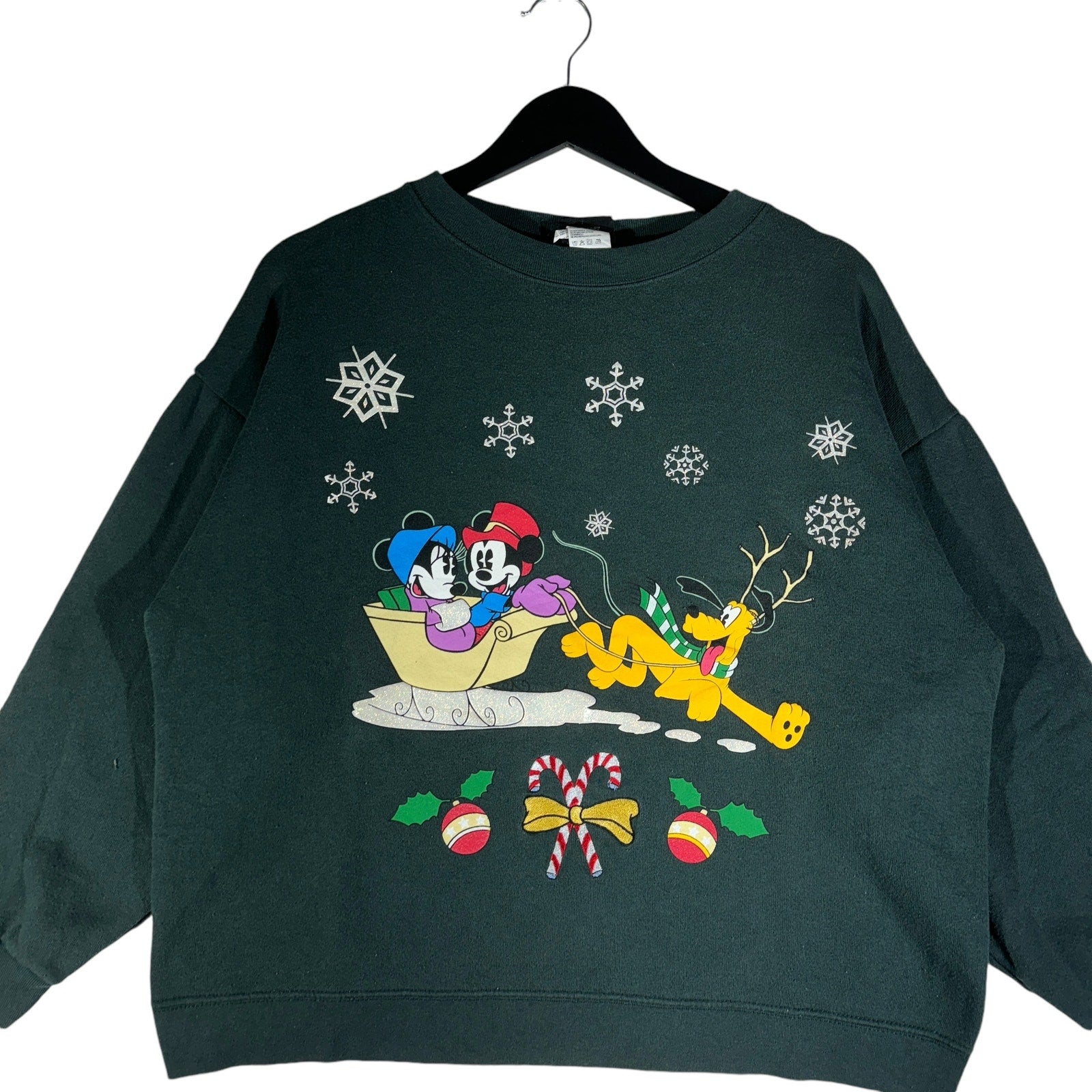 Vintage Disney Mickey & Minnie Sleigh Ride Christmas Crewneck