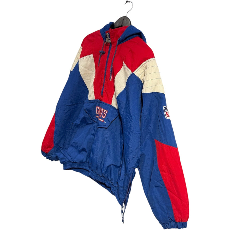 Vintage Starter NY Giants Spellout Color Block NFL Puffer Jacket