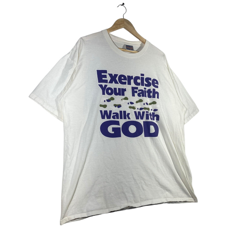 Vintage Exercise Your Faith Walk With God Short Sleeve T-Shirt