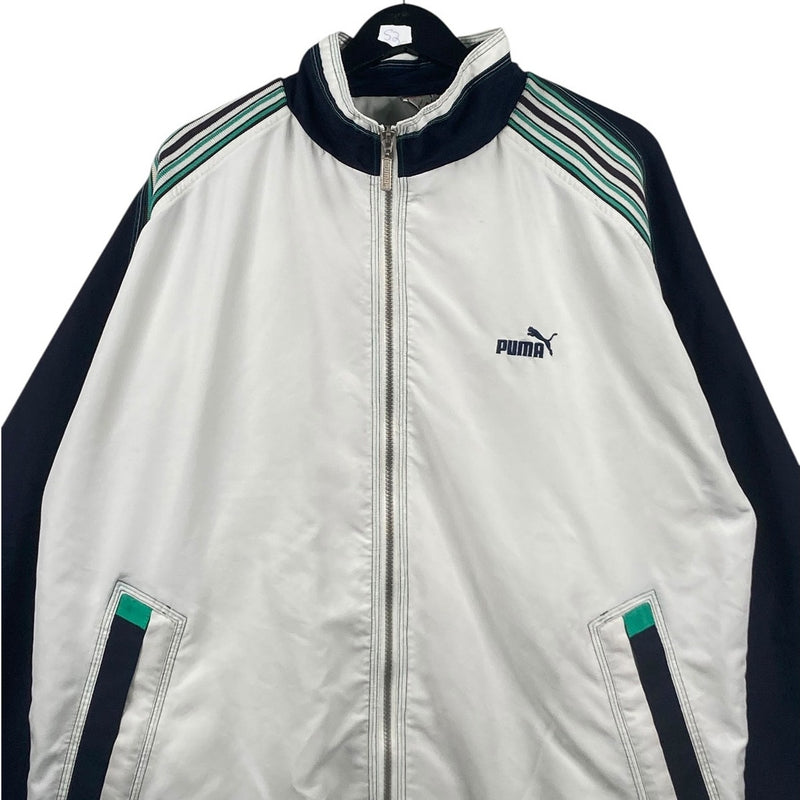 Vintage Puma Retro Striped Colorblock Full Zip Track Jacket