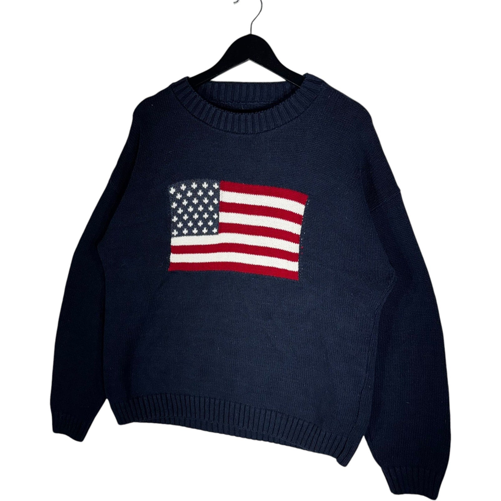 Vintage American Flag Knit Sweater